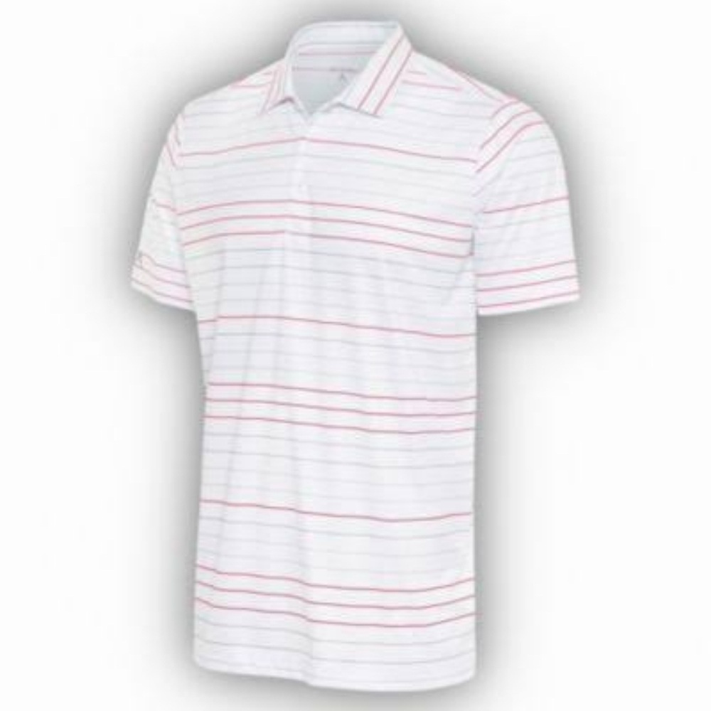 Antigua Large White & Dark Red Ryder Polo